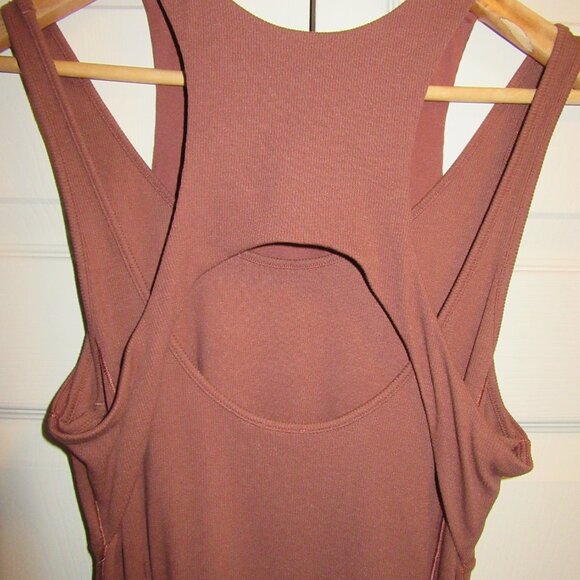 Lululemon Ribbed Cotton Modal Cut-Out Dress Ancient Copper - Picture 4 of 5